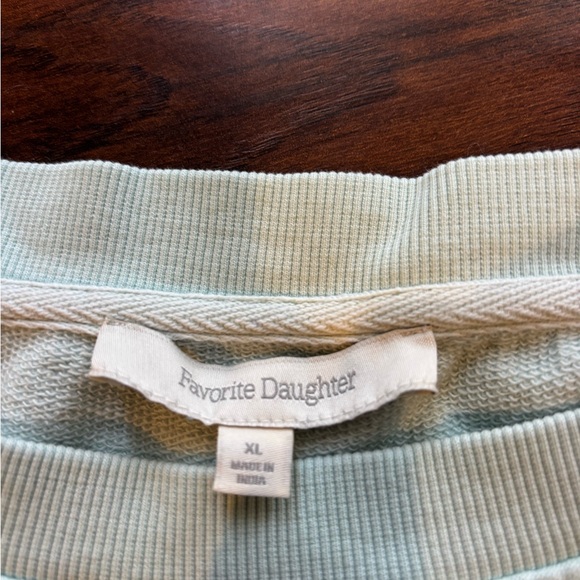 Favorite Daughter Teal Everglade Green Logo Crewneck Size XL - Picture 5 of 5